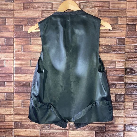 Mens Vintage Brooks Brothers Gray Pinstriped Wool Vest Size 41 R - Picture 2 of 7